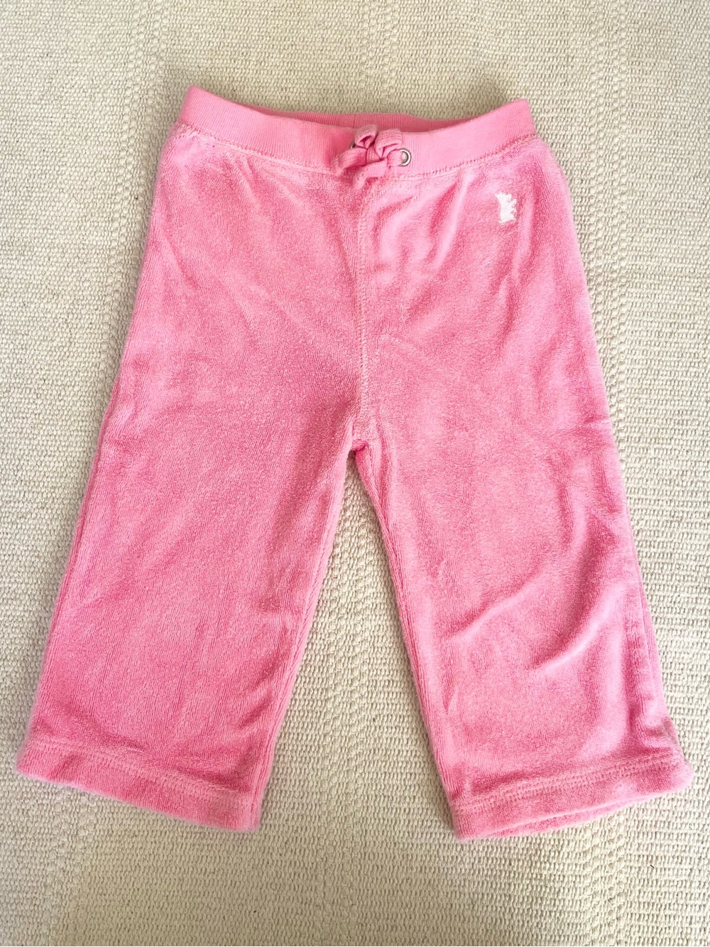 Vintage Y2K Juicy Couture Baby Terry Cloth Track Pants Size 12 M Juicy Logo